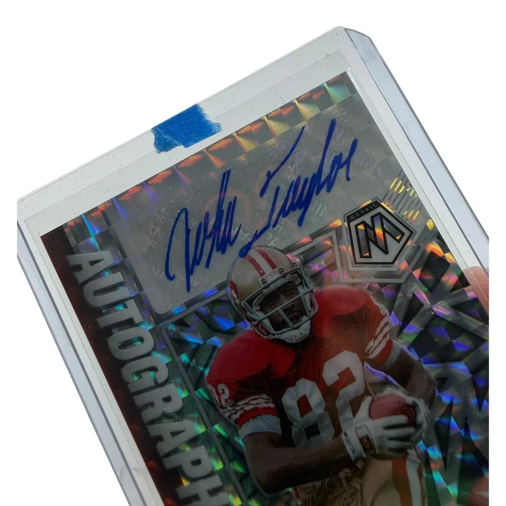 2021 Panini Mosaic John Taylor Auto San Francisco 49ers Autograph Card A-JOT
